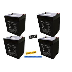 Ttec 12V 5AH Bakımsız Kuru Akü 4 Adet Ttec 12V 5AH Bakımsız Kuru Akü 4 Adet